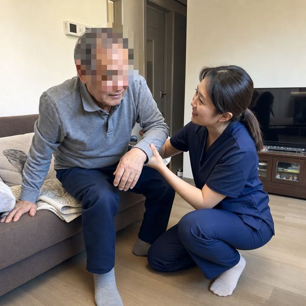 뇌병변 재활운동 방문 모습