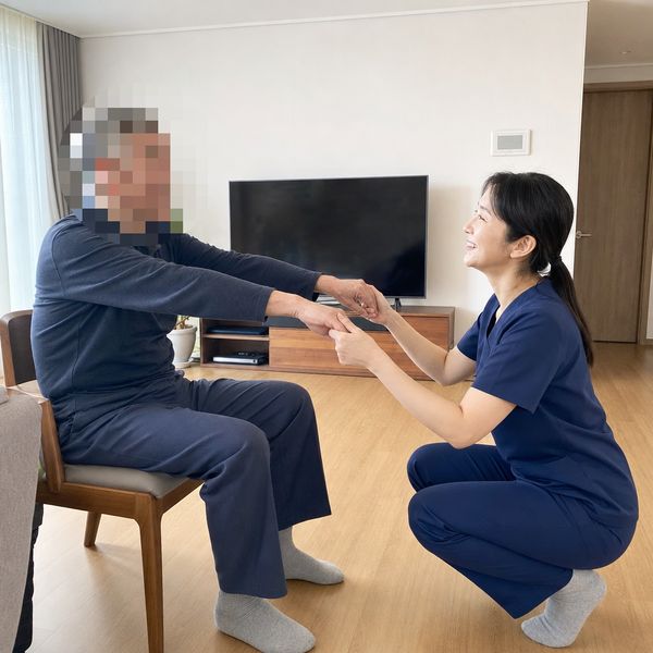뇌병변 재활운동 방문 모습